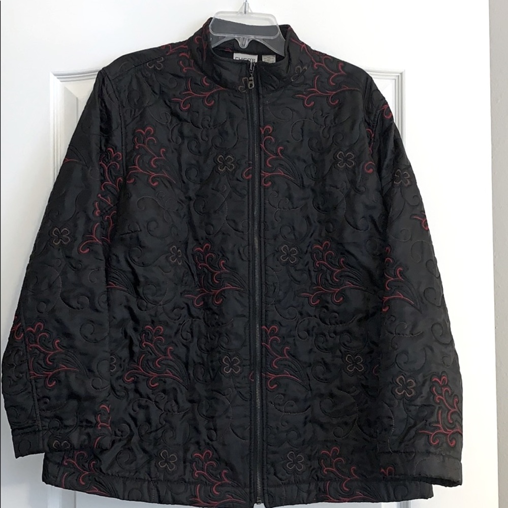Chico’s Quilted Embroidered Jacket